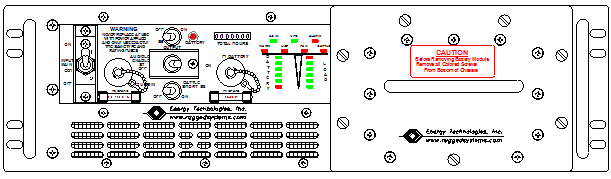 P/N: ETI0001-2250AB Rugged MilSpec UPS Standard Front Panel Layout with Hotswap Drawout Battery Module 