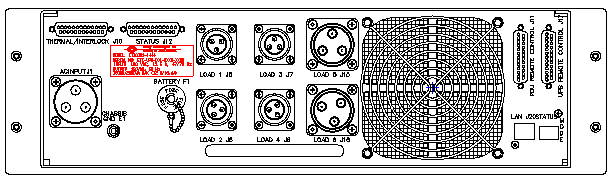 ETI0001-1444 Rugged MilSpec UPS and PDU Standard Rear Panel Layout