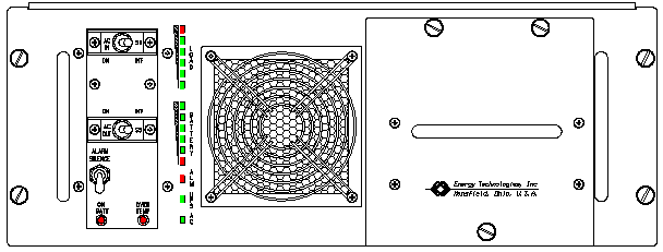 ETI0001-2238 Rugged UPS Front Panel Layout