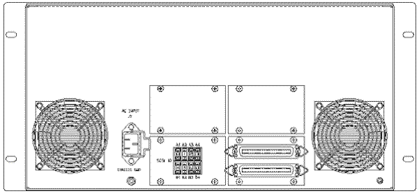 ETI0014-D8 Rear Panel Layout (Shown in US Navy NSSN configuration)